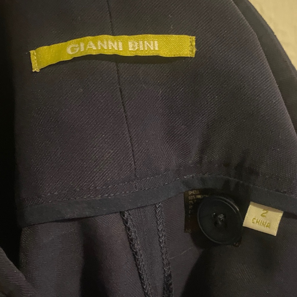 Navy Button-Front Shorts - Picture 2 of 3